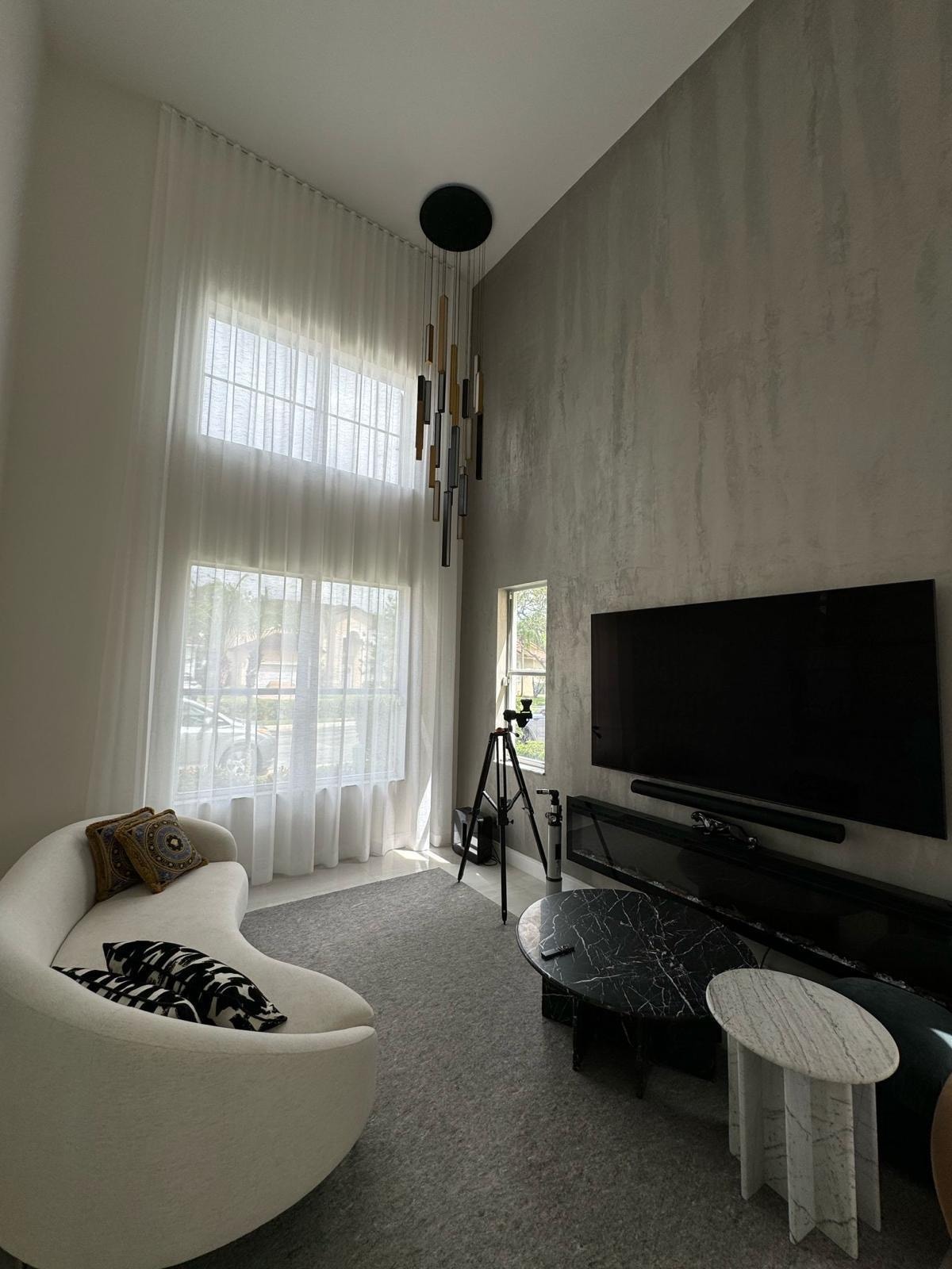 Alvar Installations completed project — luxury interior with custom window treatments