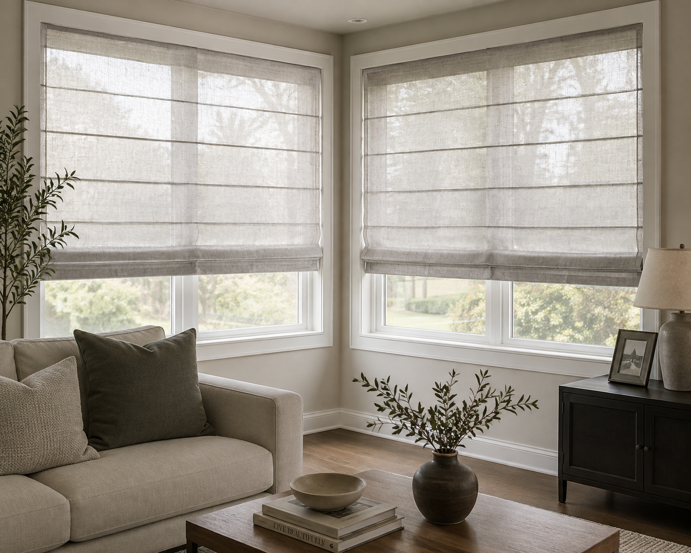 Motorized Roman Shades